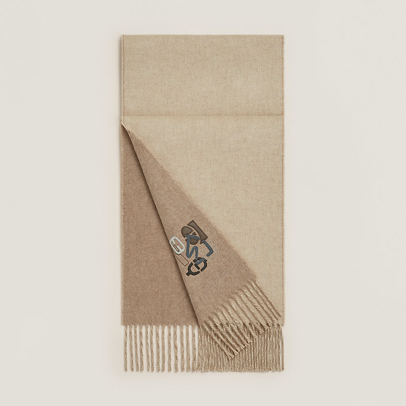 Recto-Verso PM H Puzzle scarf - Beige | Hermès USA